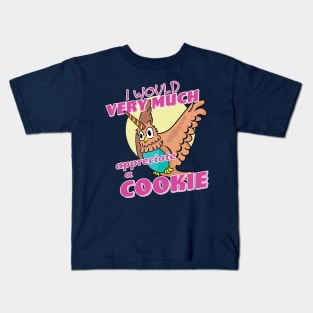 Owl Unicorn I Would Very Much Appreciate A Cookie Kids T-Shirt